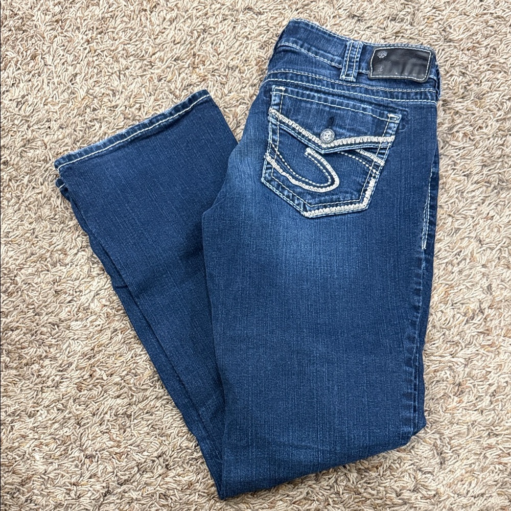 Silver Jeans Dark Blue Boot Cut size 30x31.